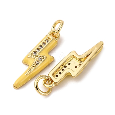 Brass Micro Pave Clear Cubic Zirconia Pendants LS-ZIRC-A019-12G-A-1