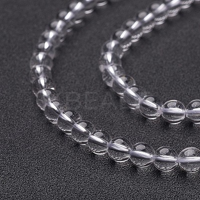 Natural Grade A Quartz Crystal Beads Strands LS-GSR6mmA039-1