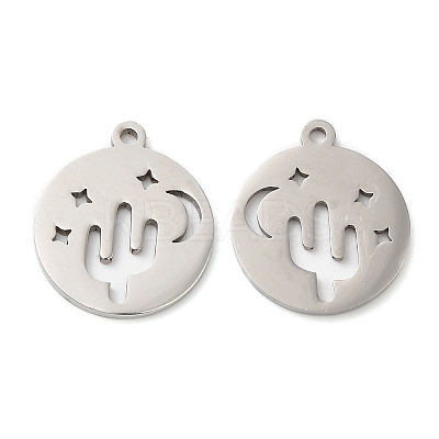 Non-Tarnish 201 Stainless Steel Pendants STAS-A084-09P-1