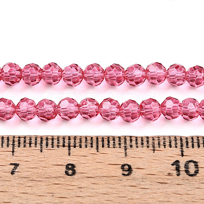 Baking Paint Transparent Glass Beads Strands DGLA-A035-T4mm-D02-1