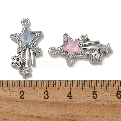 Rack Plating Alloy Rhinestone Pendants PALLOY-F312-17P-1