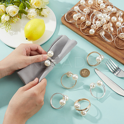40Pcs 2 Colors Iron Napkin Rings AJEW-NB0008-09-1