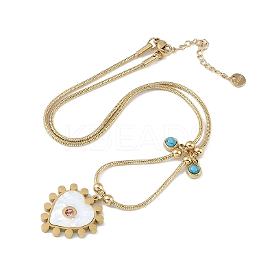 304 Stainless Steel Snake Chain Necklaces NJEW-U004-03G-1