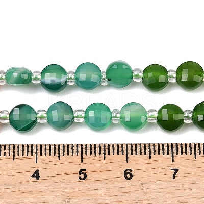 Natural Agate(Dyed & Heated) & Dyed White Jade & Tiger Eye Beads Strands G-Z135-B04-1