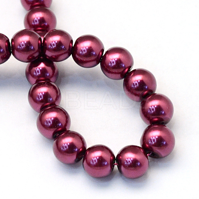 Baking Paint Glass Pearl Bead Strands HY-Q003-3mm-72-1