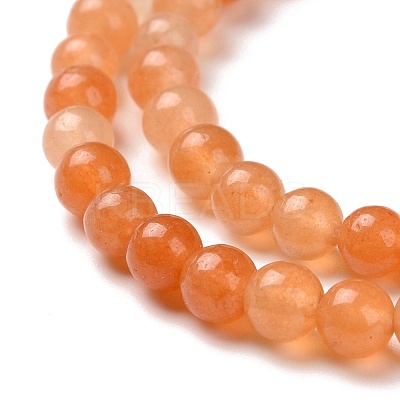 Natural Red Aventurine Bead Strands G-G735-39-4mm-1