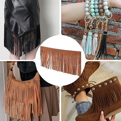 2M PU Leather Suede Fringe Trim AJEW-CY0001-58A-02-1