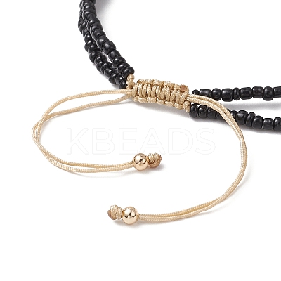 Adjustable Natural Cowrie Shell Beaded Braided Anklets AJEW-AN00686-03-1