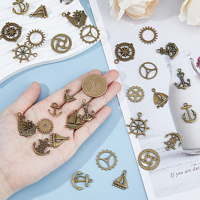 108PCS 18Style Alloy Pendants FIND-FH0008-43-1