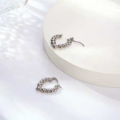 304 Stainless Steel Hoop Earrings PC3613-01-1