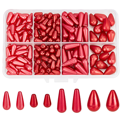 186Pcs 4 Styles ABS Plastic Beads KY-WR0001-08-1