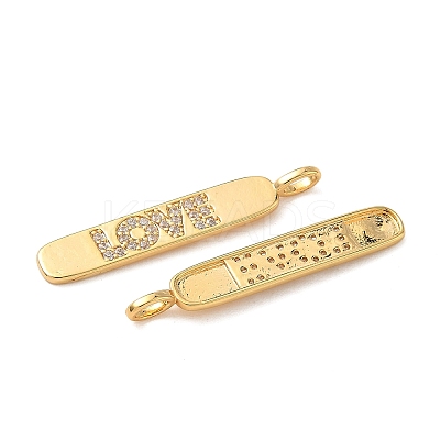 Brass Micro Pave Clear Cubic Zirconia Pendants KK-B160-31G-1