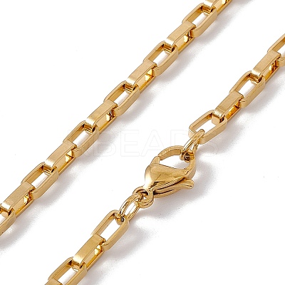 201 Stainless Steel Box Chain Necklace for Men Women LS-NJEW-P268-A42-2X5-1