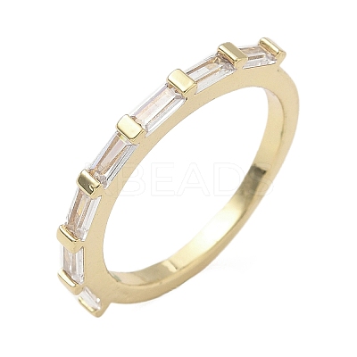 Brass Micro Pave Cubic Zirconia Finger Rings for Women RJEW-H256-10G-02-1