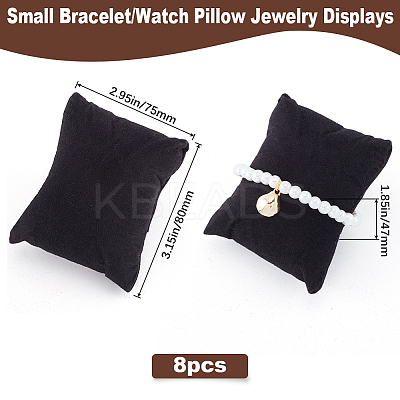 8Pcs Lint Bracelet/Watch Pillow Jewelry Displays BDIS-BBC0001-02B-1