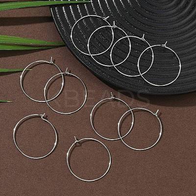 SHEGRACE Brass Hoop Earrings Findings XGR0005P-70P-1