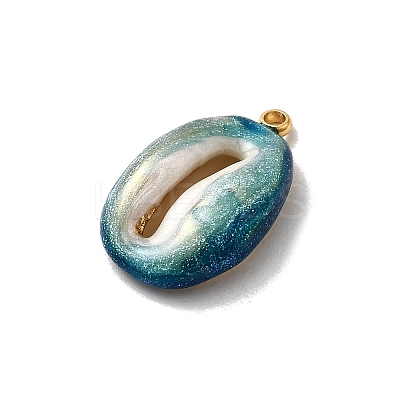 304 Stainless Steel Enamel Pendants STAS-B102-07D-1