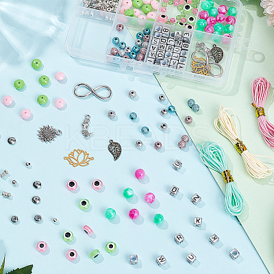 DIY Evil Eye Bracelets Making Kit DIY-PH0008-86-1