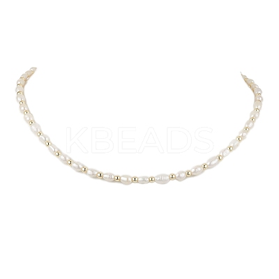 Natural Cultured Freshwater Pearl Beaded Necklaces NJEW-JN05058-1