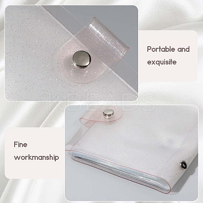 2Pcs PVC Mini Photocard Holder Book AJEW-SP0002-20B-06-1