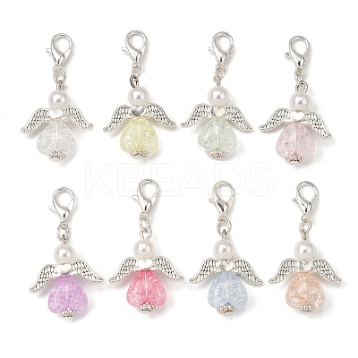 Angel Acrylic Pendant Decorations HJEW-JM03582-1