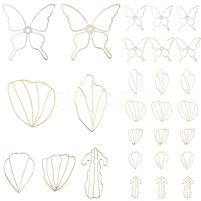 70Pcs 7 Styles Iron Open Back Bezel FIND-SC0019-88-1