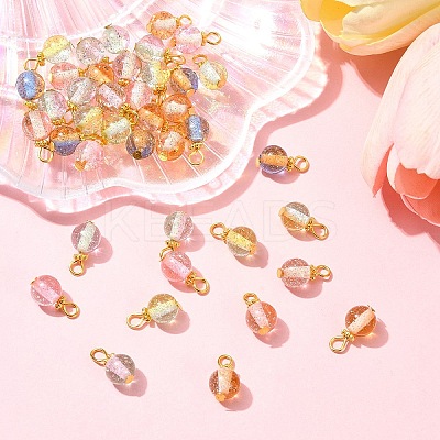 40Pcs Gradient Color Resin Pendants PALLOY-FS00029-1