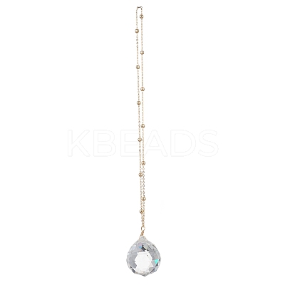 Glass Round Window Hanging Suncatchers HJEW-JM04522-01-1