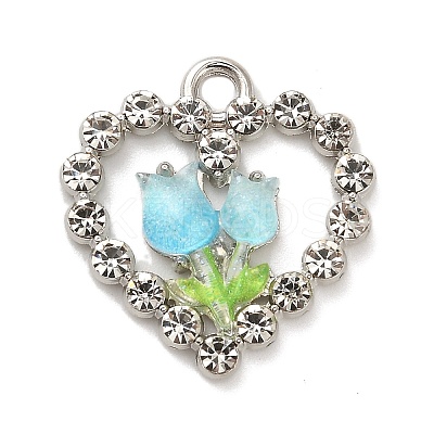 Platinum Alloy Glass Pendants FIND-Z068-05P-03-1