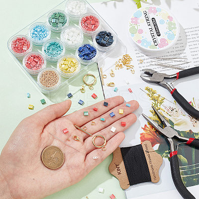 DIY Tile Bracelet Necklace Making Kit DIY-NB0007-98-1