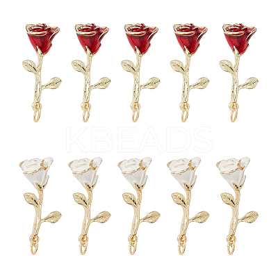 20Pcs 2 Colors Alloy Enamel Pendants ENAM-UN0001-01-1