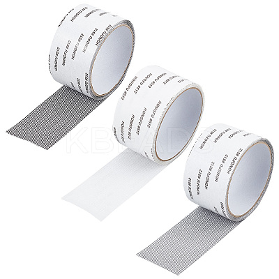 3 Rolls 3 Colors Self-adhesive Plastic Window Screen Repair Tapes FIND-AR0002-26-1