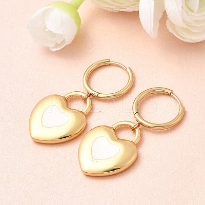 304 Stainless Steel Heart Hoop Earrings EJEW-P329-04G-1