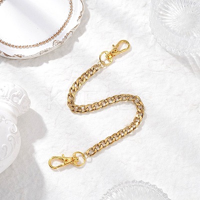 304 Stainless Steel Cuban Link Chain Bag Extender Chains FIND-JF00157-03-1