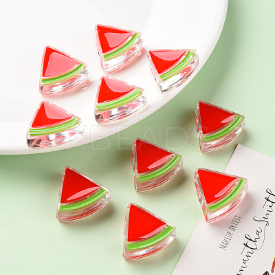 Transparent Enamel Acrylic Beads TACR-S155-001F-1