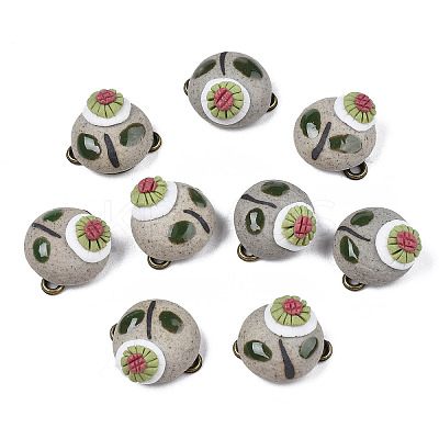 Handmade Porcelain Connector Charms PORC-N004-147-1