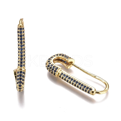 Brass Hoop Earrings EJEW-K085-05G-1