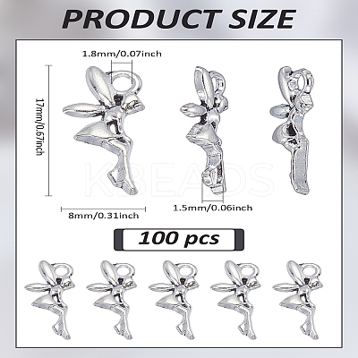 100Pcs Tibetan Style Alloy Pendants FIND-LP0004-19-1