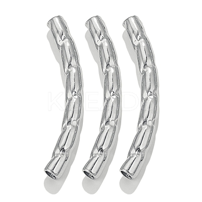 304 Stainless Steel Curved Tube Beads LS-STAS-M071-03H-P-1