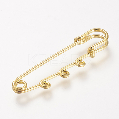Iron Safety Brooch Findings IFIN-R226-G-1