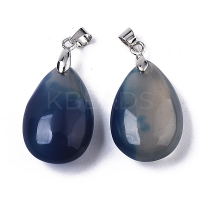 Natural Agate Pendants G-N0326-023B-1