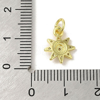 Brass Micro Pave Cubic Zirconia Charms KK-M283-23A-01-1