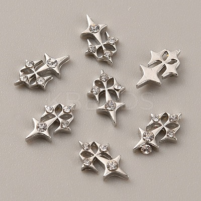 Star Zinc Alloy Rhinestone Cabochons FIND-WH0150-81P-1