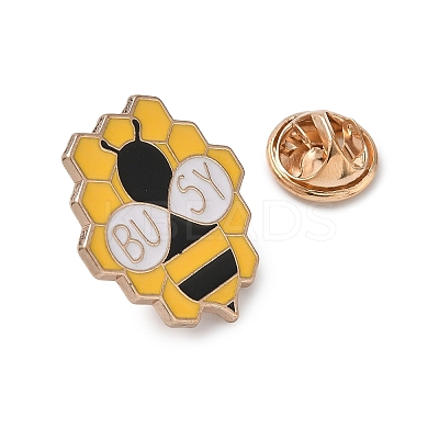 Busy Bees with Honeycomb Enamel Pins LS-JEWB-B029-02B-1