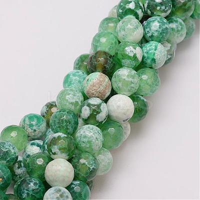 Natural Fire Crackle Agate Bead Strands G-G882-10mm-B01-1