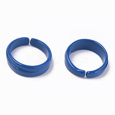 Spray Painted Alloy Cuff Rings RJEW-T011-28C-RS-1