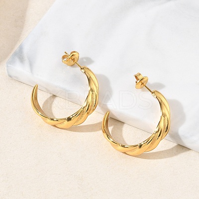 304 Stainless Steel Stud Earrings for Women EJEW-K333-30G-1