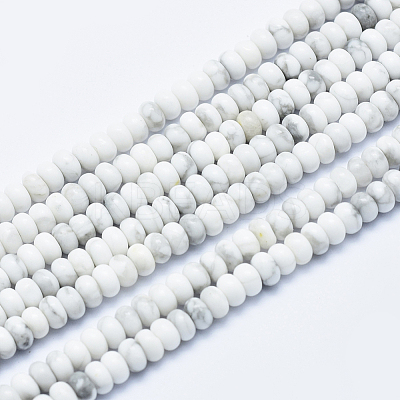 Natural Howlite Beads Strands G-P353-04-4mm-1