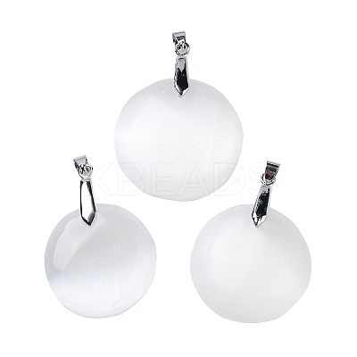 Natural Selenite Pendants G-M091-01D-1