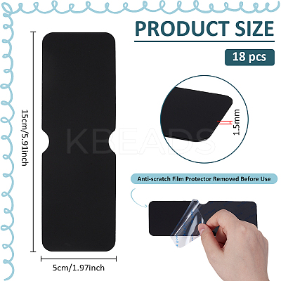18Pcs Rectangle Polyurethane Carpet Non-Slip Mat DIY-BC0016-08-1
